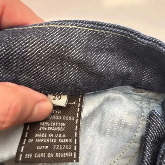 7 for all mankind A Pocket jeans with rhinestones on back pockets size 29 - Picture 7 of 12